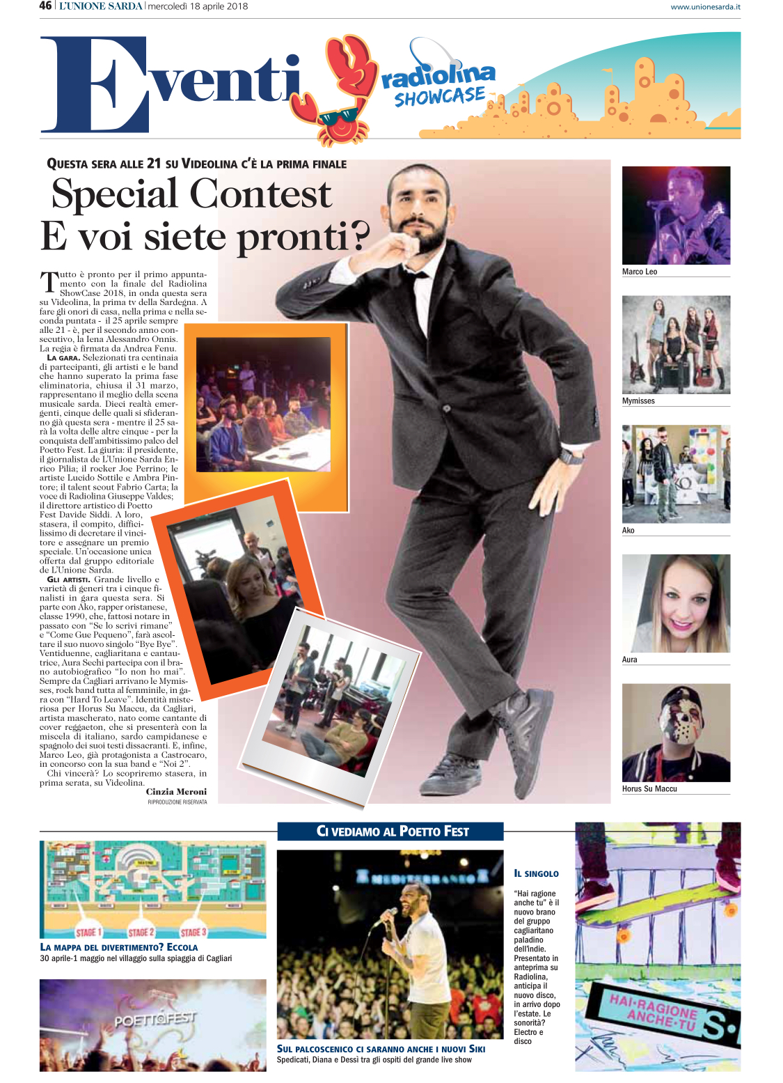 Radiolina Showcase Contest Special Contest » Alle 21 su Videolina l